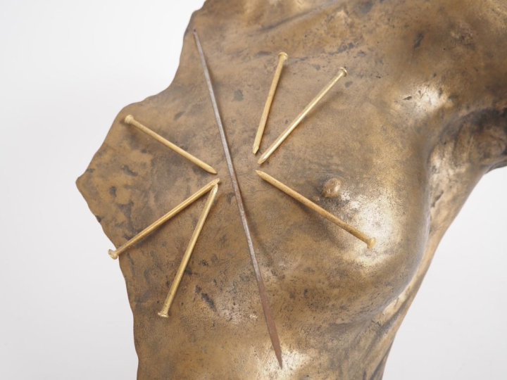 TAKIS.  "Magnetic Evidence 1983" Bronze Signé  Art Curial Diffusion nu