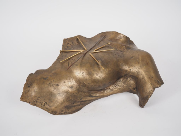 TAKIS.  "Magnetic Evidence 1983" Bronze Signé  Art Curial Diffusion nu