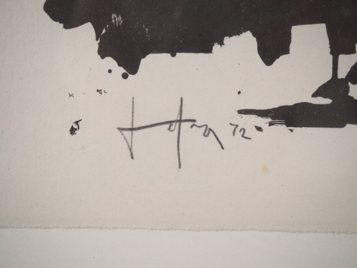 Emilio VEDOVA. "Composition". Lithographie signée en bas à gauche et n