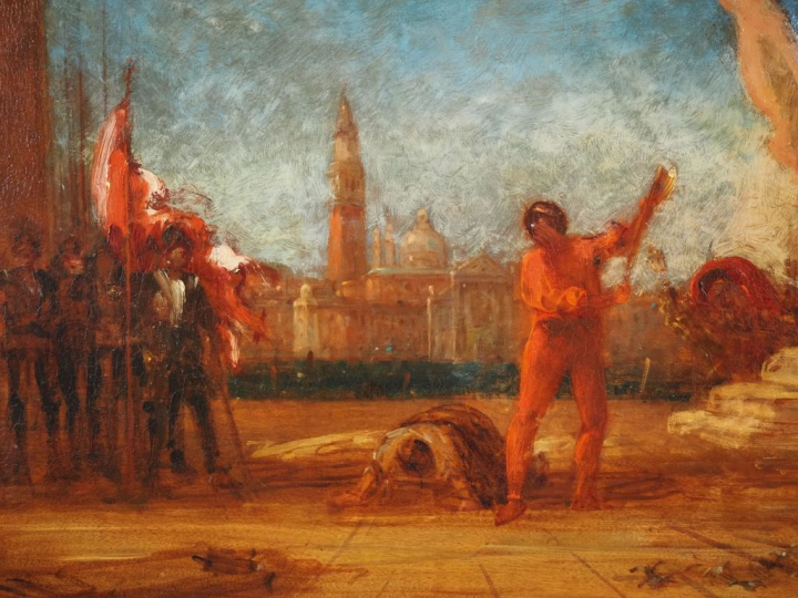 Felix ZIEM (1821-1911). "L'Exécution du Doge de Venise en place publiq