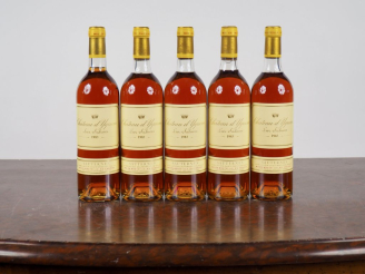 Vente aux enchères 5 BOUTEILLES CHÂTEAU D'YQUEM 1er CCS SAUTERNES - 1981 - CBO x 12 - #1 