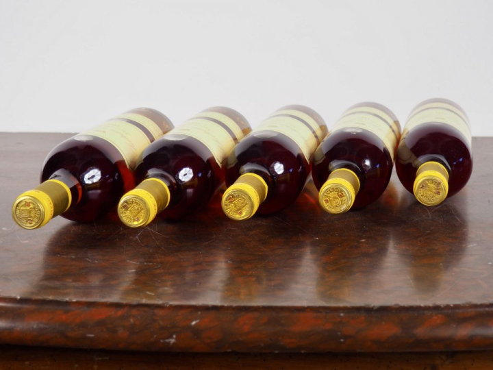 5 BOUTEILLES CHÂTEAU D'YQUEM 1er CCS SAUTERNES - 1981 - CBO x 12 - #1 