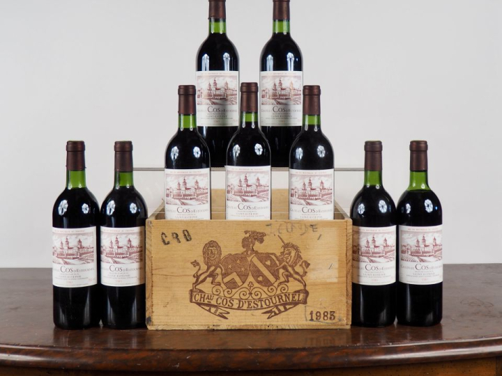 9 BOUTEILLES CHÂTEAU COS D'ESTOURNEL GCC SAINT ESTÈPHE - 1983 - CBO - 