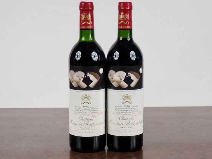 2 BOUTEILLES CHÂTEAU MOUTON ROTHSCHILD 1er GCC PAUILLAC - 1986 - #1 - 