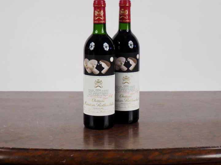 2 BOUTEILLES CHÂTEAU MOUTON ROTHSCHILD 1er GCC PAUILLAC - 1986 - #1 - 