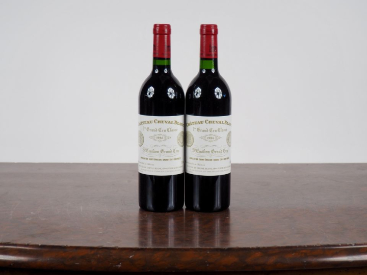 2 BOUTEILLES CHÂTEAU CHEVAL BLANC 1er GCC SAINT ÉMILION - 1986 - #1 - 