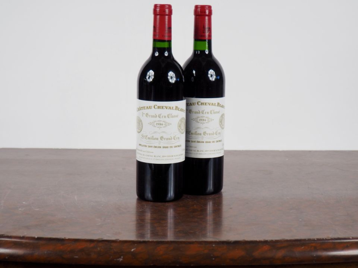 2 BOUTEILLES CHÂTEAU CHEVAL BLANC 1er GCC SAINT ÉMILION - 1986 - #1 - 