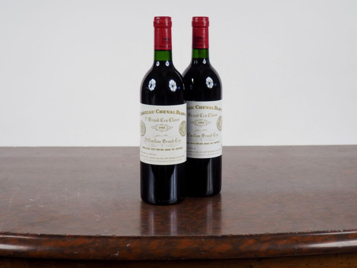 2 BOUTEILLES CHÂTEAU CHEVAL BLANC 1er GCC SAINT ÉMILION - 1988 - #1 - 