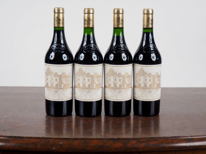 4 BOUTEILLES CHÂTEAU HAUT BRION 1er GCC GRAVES - 1988 - CBO x 12 - #1 
