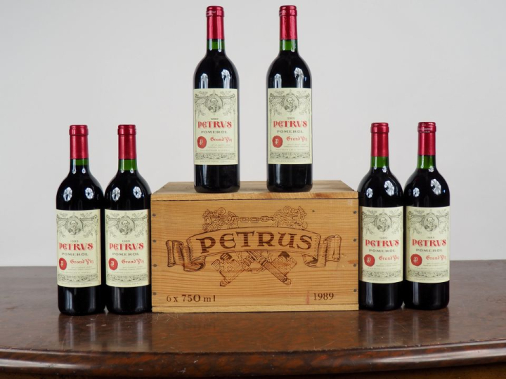 6 BOUTEILLES PETRUS POMEROL - 1989 - CBO - #1 - 3 BG