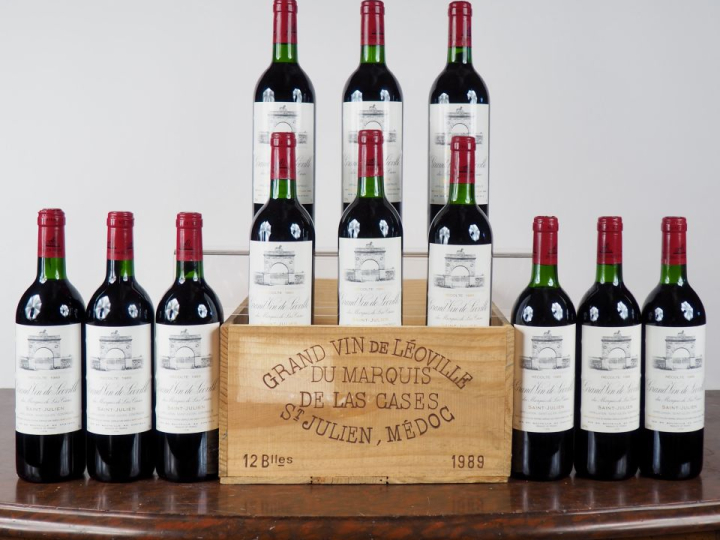 12 BOUTEILLES CHÂTEAU LÉOVILLE LAS CASES GCC SAINT JULIEN - 1989 - CBO