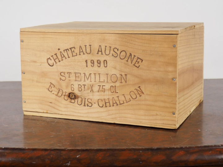 6 BOUTEILLES CHÂTEAU AUSONE 1er GCC SAINT ÉMILION - 1990 - CBO - #1 - 