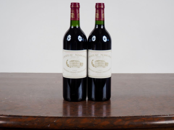 2 BOUTEILLES CHÂTEAU MARGAUX 1er GCC MARGAUX - 1993 - #1 - BONS NIVEAU