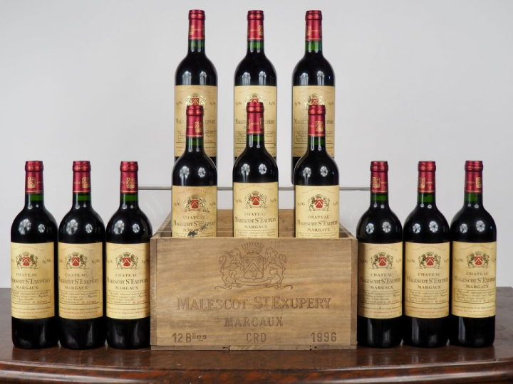 12 BOUTEILLES CHÂTEAU MALESCOT ST EXUPÉRY GCC MARGAUX - 1996 - CBO - #