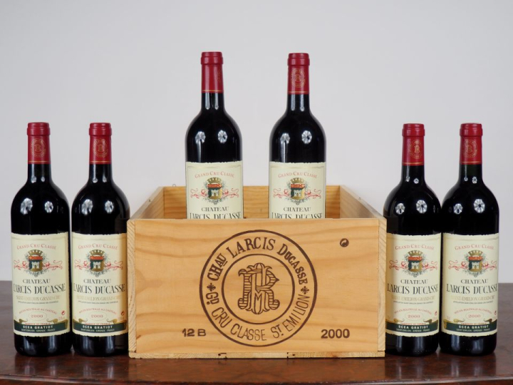 6 BOUTEILLES CHÂTEAU LARCIS DUCASSE SAINT ÉMILION GC - 2000 - CBO x 12