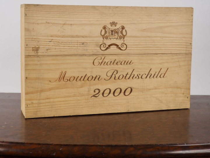 6 BOUTEILLES CHÂTEAU MOUTON ROTHSCHILD 1er GCC PAUILLAC - 2000 - CBO -