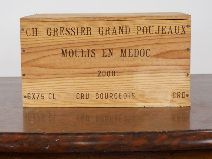 6 BOUTEILLES GRESSIER GRAND POUJEAUX CB MOULIS - 2000 - CBO - #4