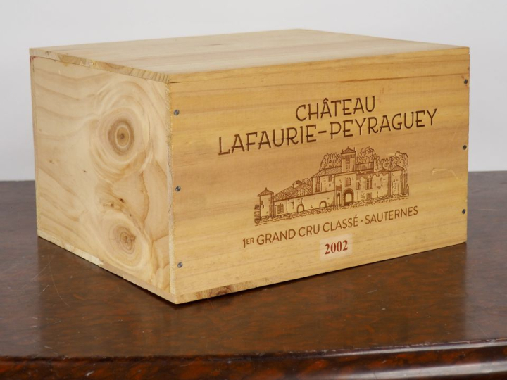 6 BOUTEILLES CHÂTEAU LAFAURIE PEYRAGUEY 1er CC SAUTERNES - 2002 - CBO 