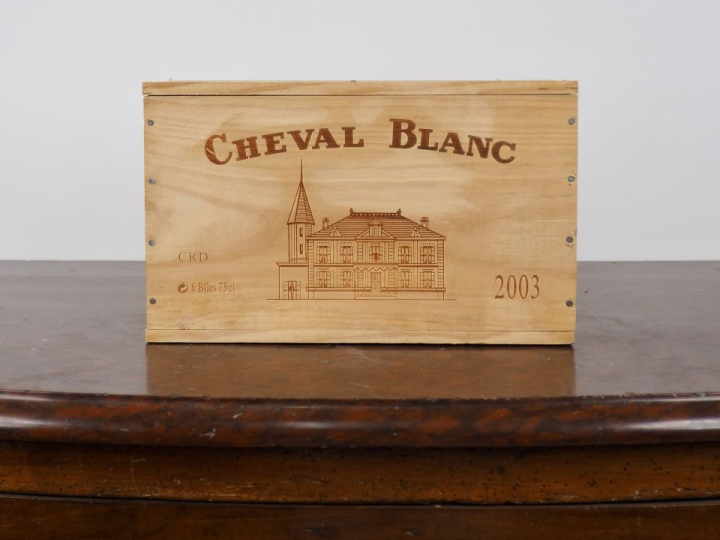 6 BOUTEILLES CHÂTEAU CHEVAL BLANC 1er GCC SAINT ÉMILION - 2003 - CBO -