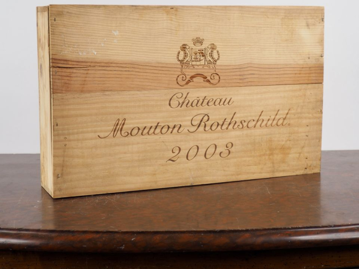 6 BOUTEILLES CHÂTEAU MOUTON ROTHSCHILD 1er GCC PAUILLAC - 2003 - CBO -