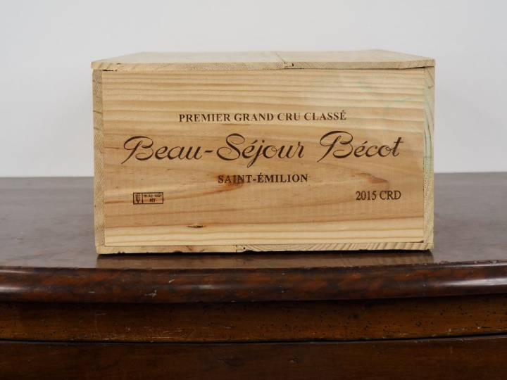 12 BOUTEILLES CHÂTEAU BEAU-SÉJOUR BÉCOT 1er GCC SAINT ÉMILION - 2015 -