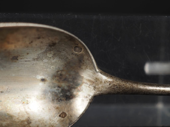Couvert de naissance de style Louis XVI en argent 925, poinçon Minerve