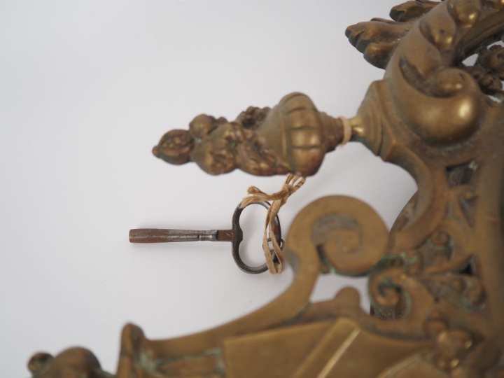 Cartel d'applique Napoléon III en bronze, de style Renaissance, chiffr