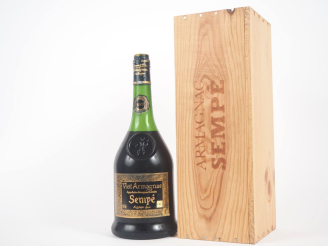 Vente aux enchères 1 MAGNUM VIEIL ARMAGNAC V.S.O.P SEMPÉ - NIVEAU LÉGÈREMENT BAS/CBO 