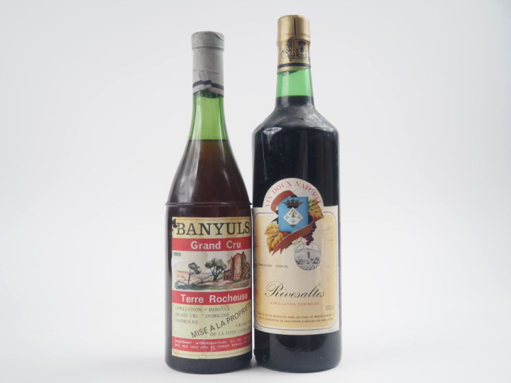 2 BOUTEILLES VDN: 1 BANYULS GC 'TERRE ROCHEUSE' 1959 / 1 RIVESALTES