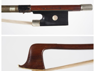 Vente aux enchères Archet de violon en pernambouc monté maillechort des atelier JTL certi