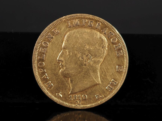 Vente aux enchères Pièce de 40 Lire or, Napoleone Imperatore, Italie, 1810-M. FRAIS ACHET