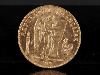 Vente aux enchères Pièce de 20 Francs or, République Française, 1897-A.  FRAIS ACHETEURS 