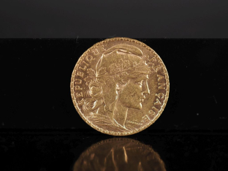 Vente aux enchères Pièce de 20 Francs or, République Française, 1899. FRAIS ACHETEURS 10%