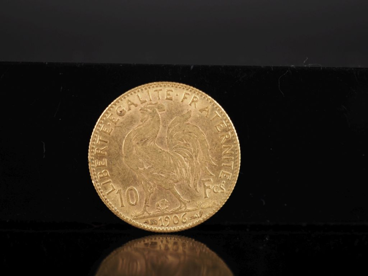 Pièce de 10 Francs or, République Française, 1906.  FRAIS ACHETEURS 10
