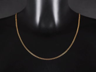 Vente aux enchères Collier souple en or jaune 750, maille ajourée fantaisie.  Long. 59,3 