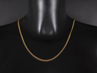 Vente aux enchères Collier souple en or jaune 750, maille gourmette. Long. 56,5 cm Poids.