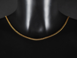 Vente aux enchères Chaine en or jaune 750, maille gourmette.  Long. 55,5 cm Poids. 4,43 g