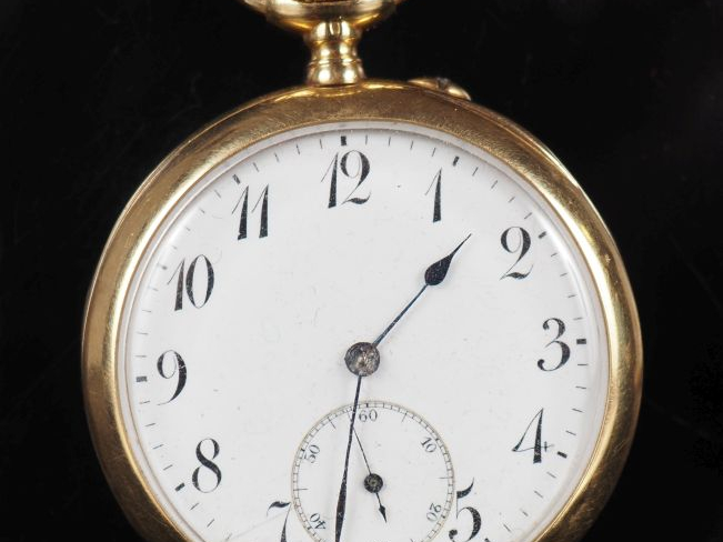 Henry CAPT, à Genève N°47801 Montre de gousset en or jaune 750.  Cadra