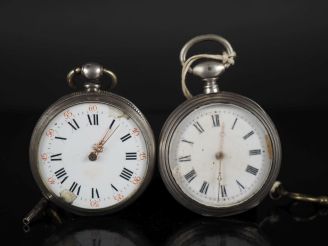 Vente aux enchères Ensemble comprenant :  - une montre de gousset en argent.  Cadran à ch