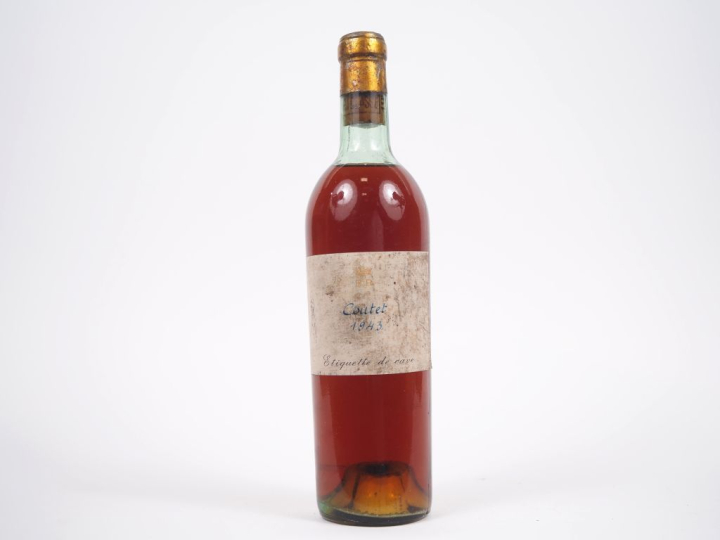 1 BOUTEILLE CHÂTEAU COUTET 1er CC SAUTERNES - 1943 - HEP/CHÂTEAU ET MI