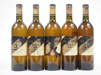 Vente aux enchères 5 BOUTEILLES CHÂTEAU LATOUR MARTILLAC GCC GRAVES - 1989 - BG/EA/CAPSUL