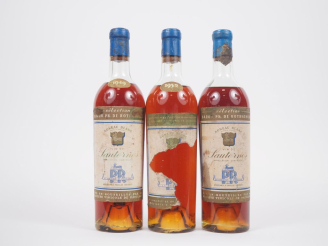 Vente aux enchères 3 BOUTEILLES AGNEAU BLANC "SÉLECTION ROTHSCHILD" SAUTERNES : 1 de 1949