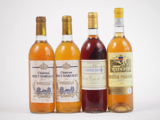 Vente aux enchères 4 BOUTEILLES : 2 CHÂTEAU HAUT MARSALET MONBAZILLAC 1989 LB - 1 CHÂTEAU