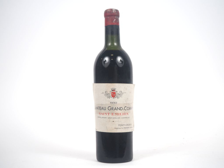 1 BOUTEILLE CHÂTEAU GRAND CORBIN ST ÉMILION - 1950 - HEP/CAPSULE ABIMÉ