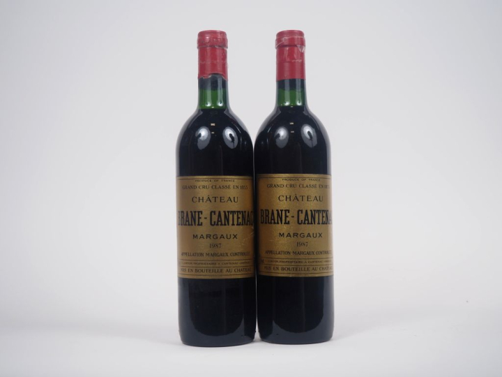 2 BOUTEILLES CHÂTEAU BRANE CANTENAC GCC MARGAUX - 1982 - BG/1 CAPSULE 