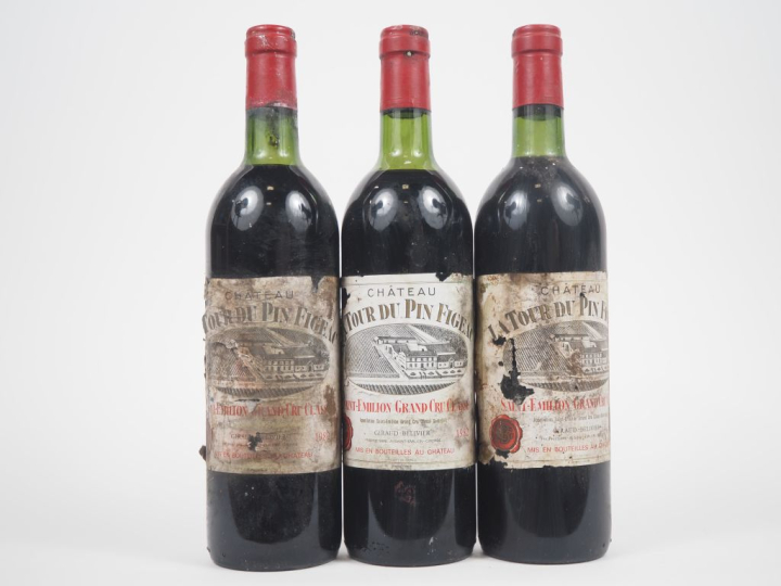 3 BOUTEILLES CHÂTEAU LA TOUR DU PIN FIGEAC GC ST ÉMILION  - 1982 - 1 B