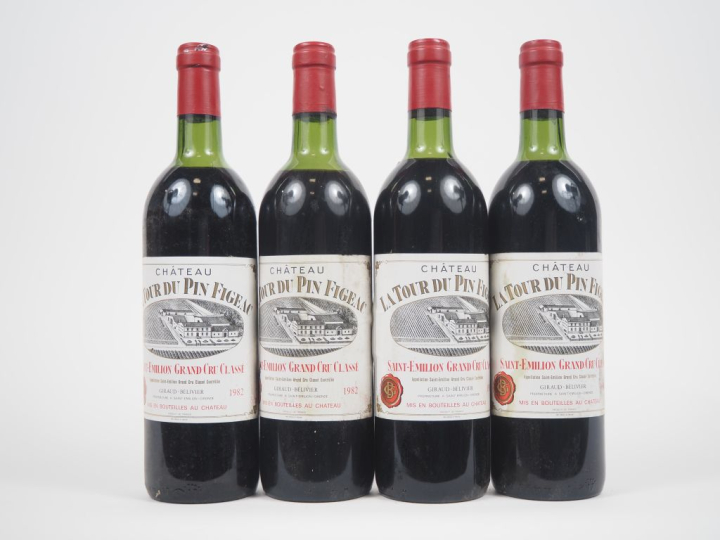 4 BOUTEILLES CHÂTEAU LA TOUR DU PIN FIGEAC GC ST ÉMILION  - 1982 - 2 L