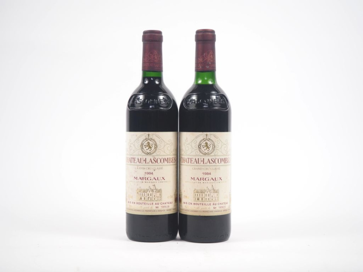 2 BOUTEILLES CHÂTEAU LASCOMBES GCC MARGAUX - 1984 - BG/ELT