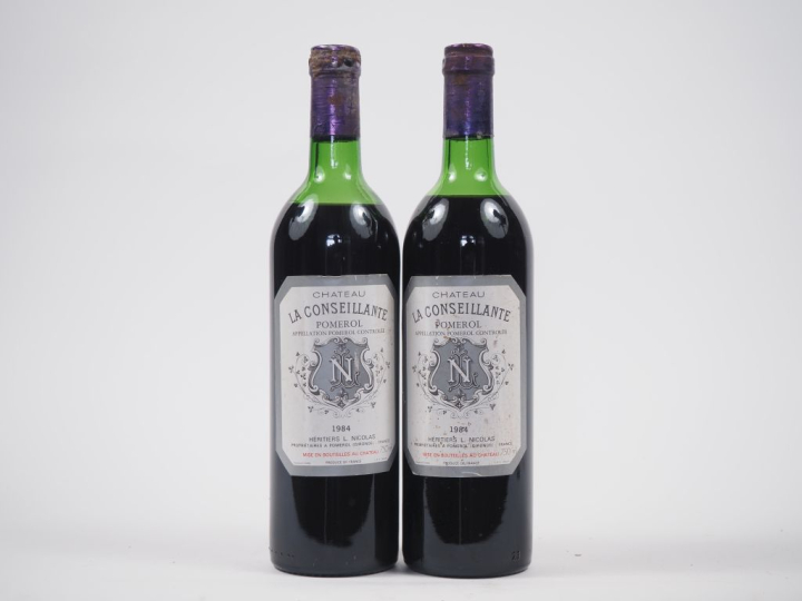 2 BOUTEILLES CHÂTEAU LA CONSEILLANTE POMEROL - 1984 - HEP/CAPSULES ABI