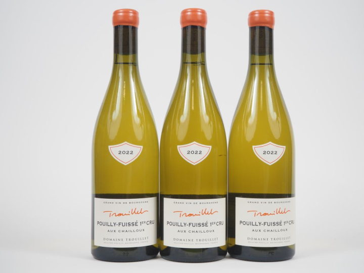 3 BOUTEILLES PUILLY FUISSÉ 1er CRU "AUX CHAILLOUX" DOMAINE TROUILLET -